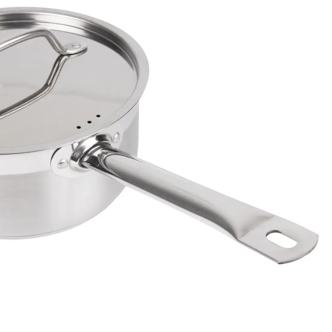 Nisbets Essentials Stainless Steel Saucepan with Lid 20cm DF671 - Image 6