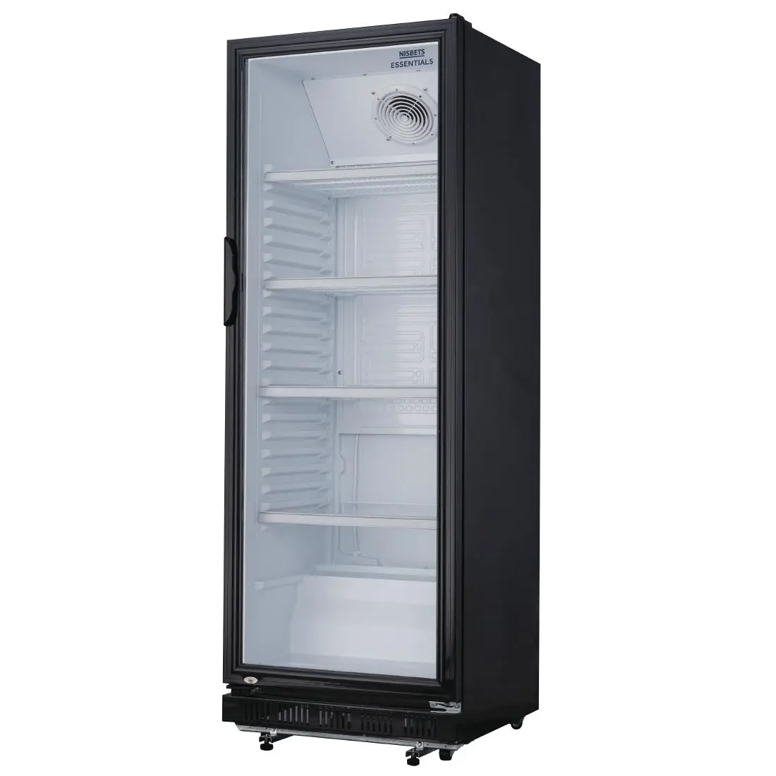 Nisbets Essentials Upright Display Cooler Black - 346Ltr DG280