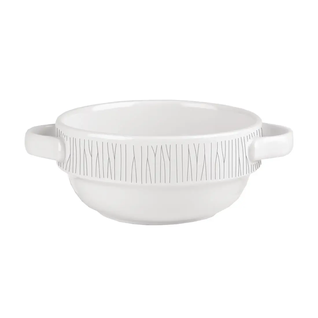 Churchill Bamboo Handled Stacking Soup Bowls 14oz (6 Pack) DK412