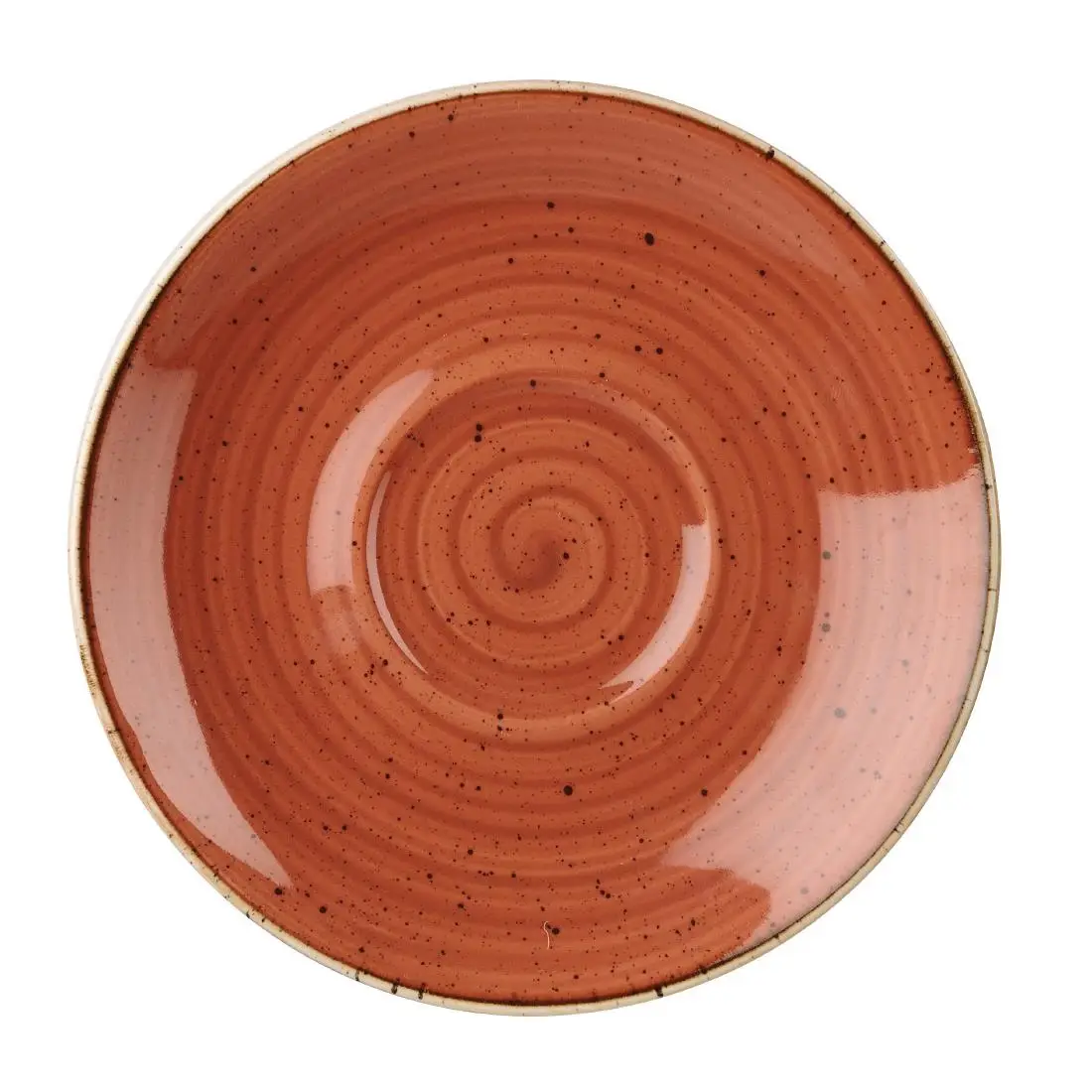 Churchill Stonecast Round Cappuccino Saucers Spiced Orange 185mm (12 Pack) DK550