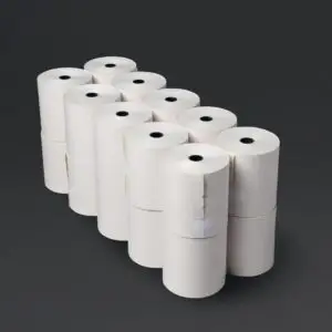 Olympia Non-Thermal 2ply White and Yellow Till Roll 76 x 70mm (20 Pack) DK596