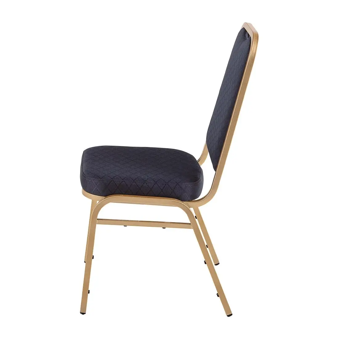 Bolero Square Back Banquet Chairs Blue & Gold (4 Pack) DL015 - Image 3