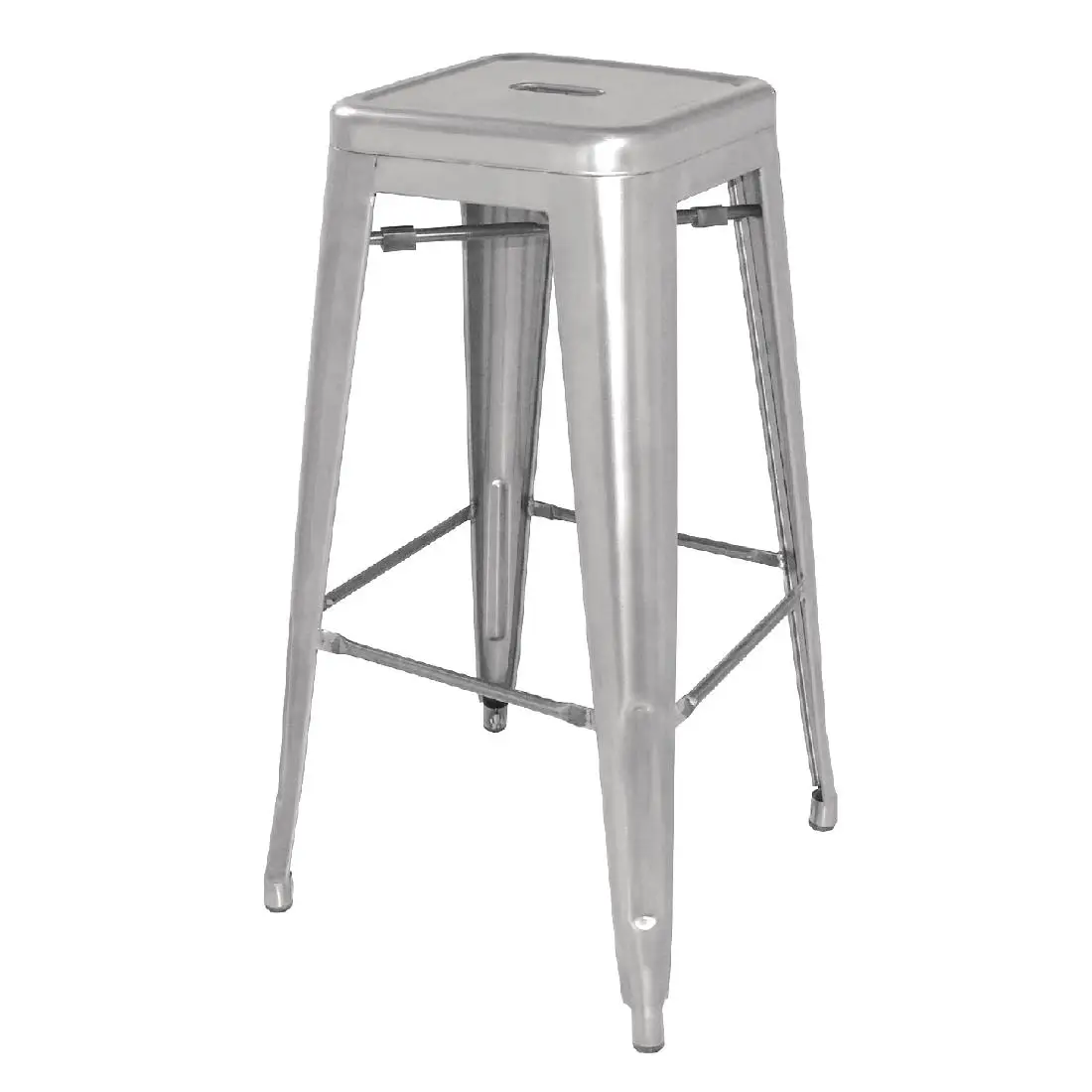 Bolero Bistro Galvanised Steel High Stool (4 Pack) DL876