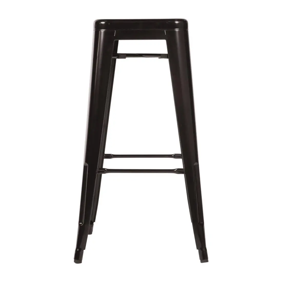 Bolero Bistro Steel High Stool Black (4 Pack) DL881 - Image 3