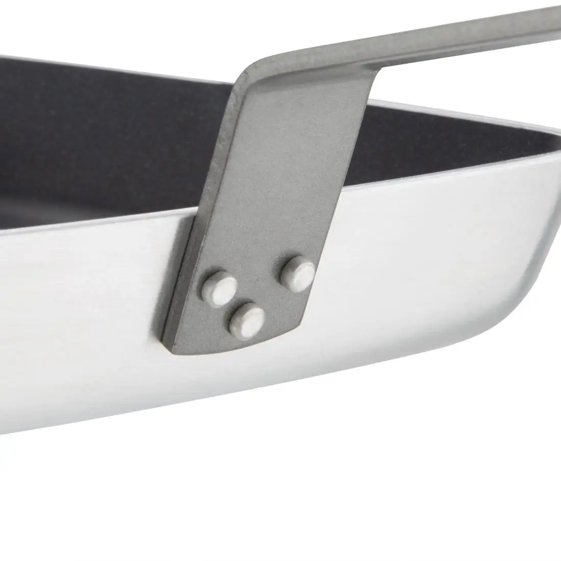 Vogue Aluminium Square Non-Stick Teflon Ribbed Skillet Pan 24cm DL942 - Image 3