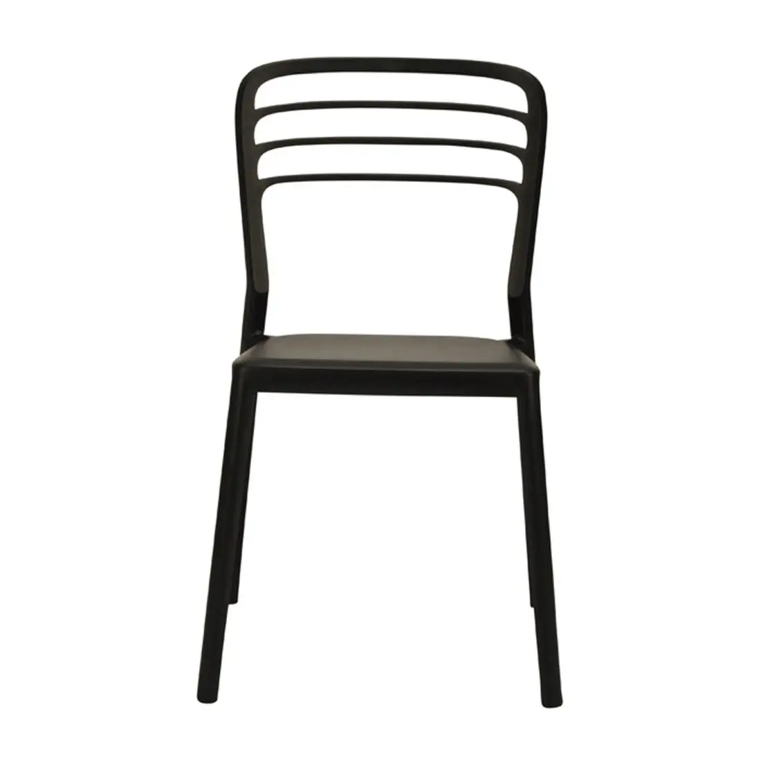 Newquay Ocean Plastic Outdoor Chair in Black (4 Pack) DM088 - Image 2