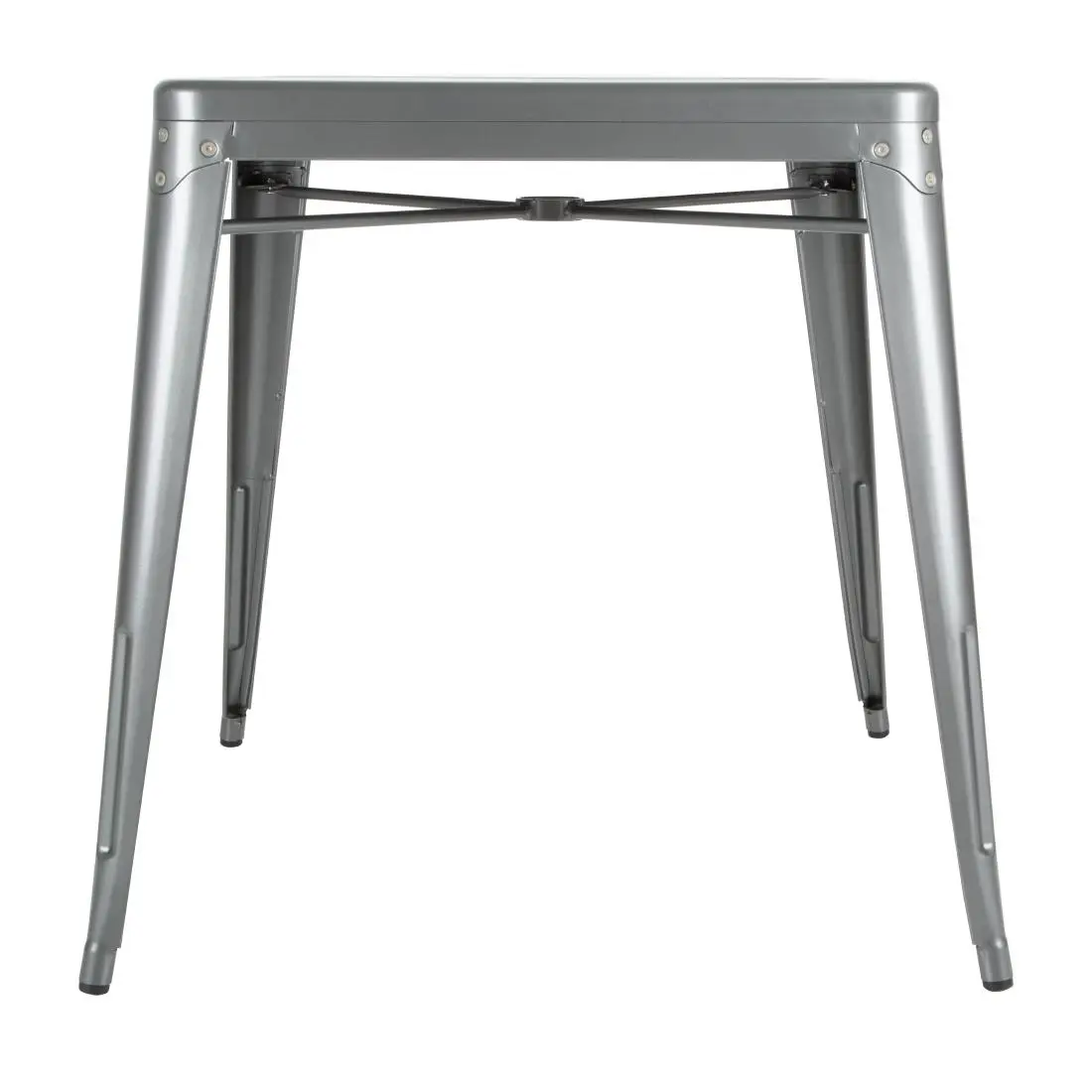 Bolero Bistro Square Steel Table Gun Metal 668mm DM904 - Image 3