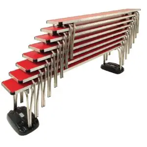 Gopak Contour Stacking Bench Red 6ft DM950