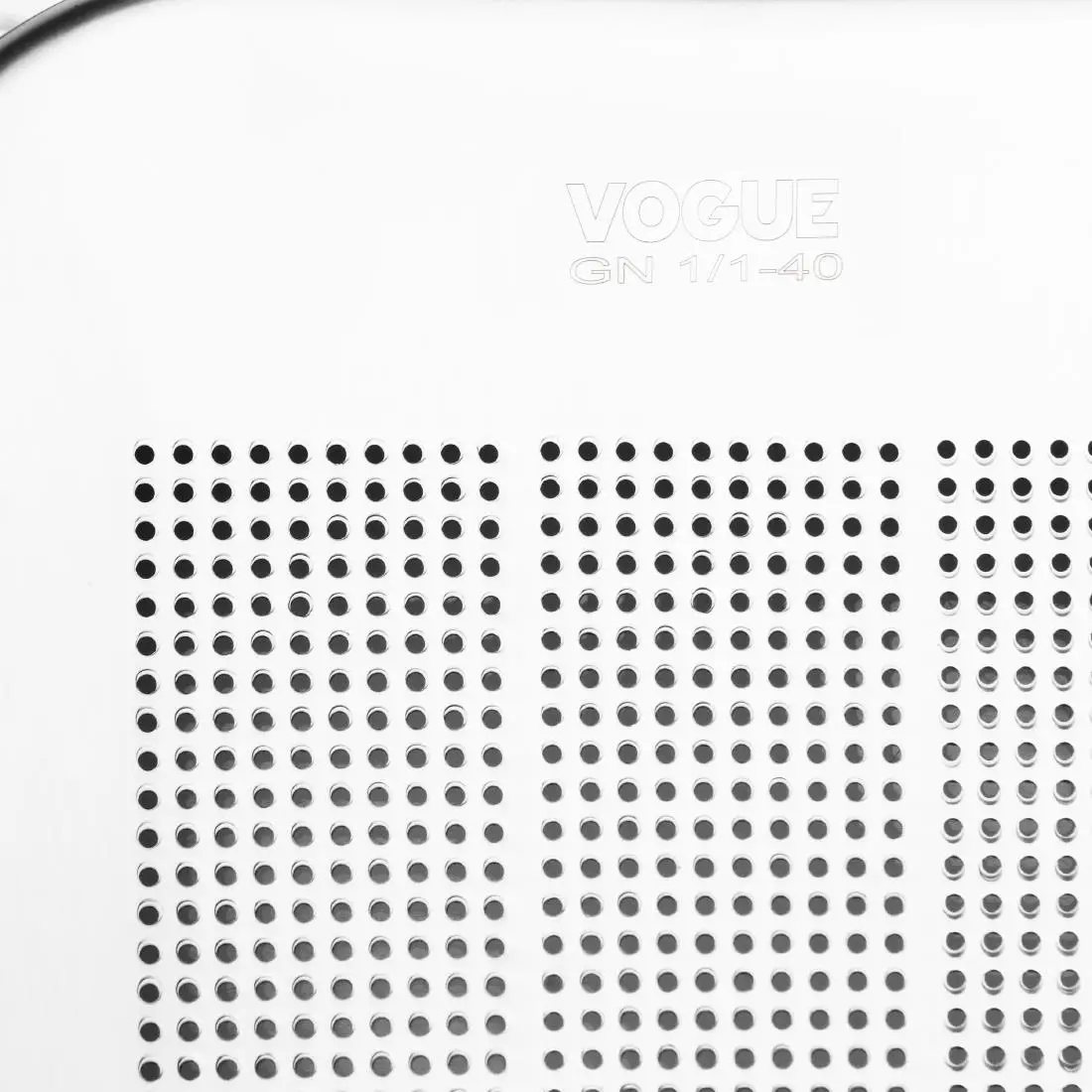 Vogue Stainless Steel Heavy Duty Perforated 1/1 Gastronorm Tray 40mm DM972 - Image 3