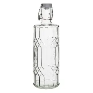 Olympia Geo Glasses Water Bottles with Stopper 1Ltr (6 Pack) DN816