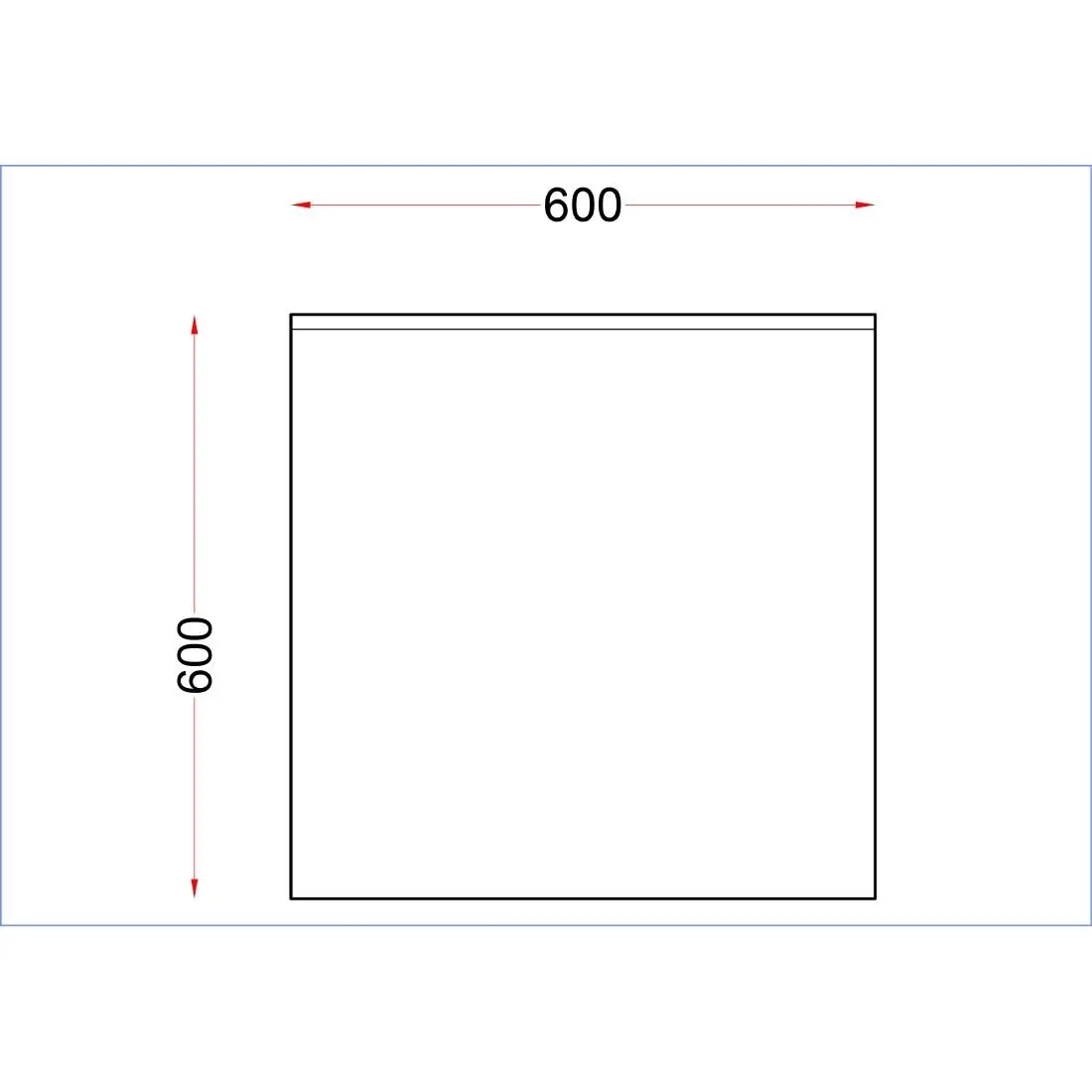Vogue Stainless Steel Wall Table with Upstand 600mm DR020 - Image 4