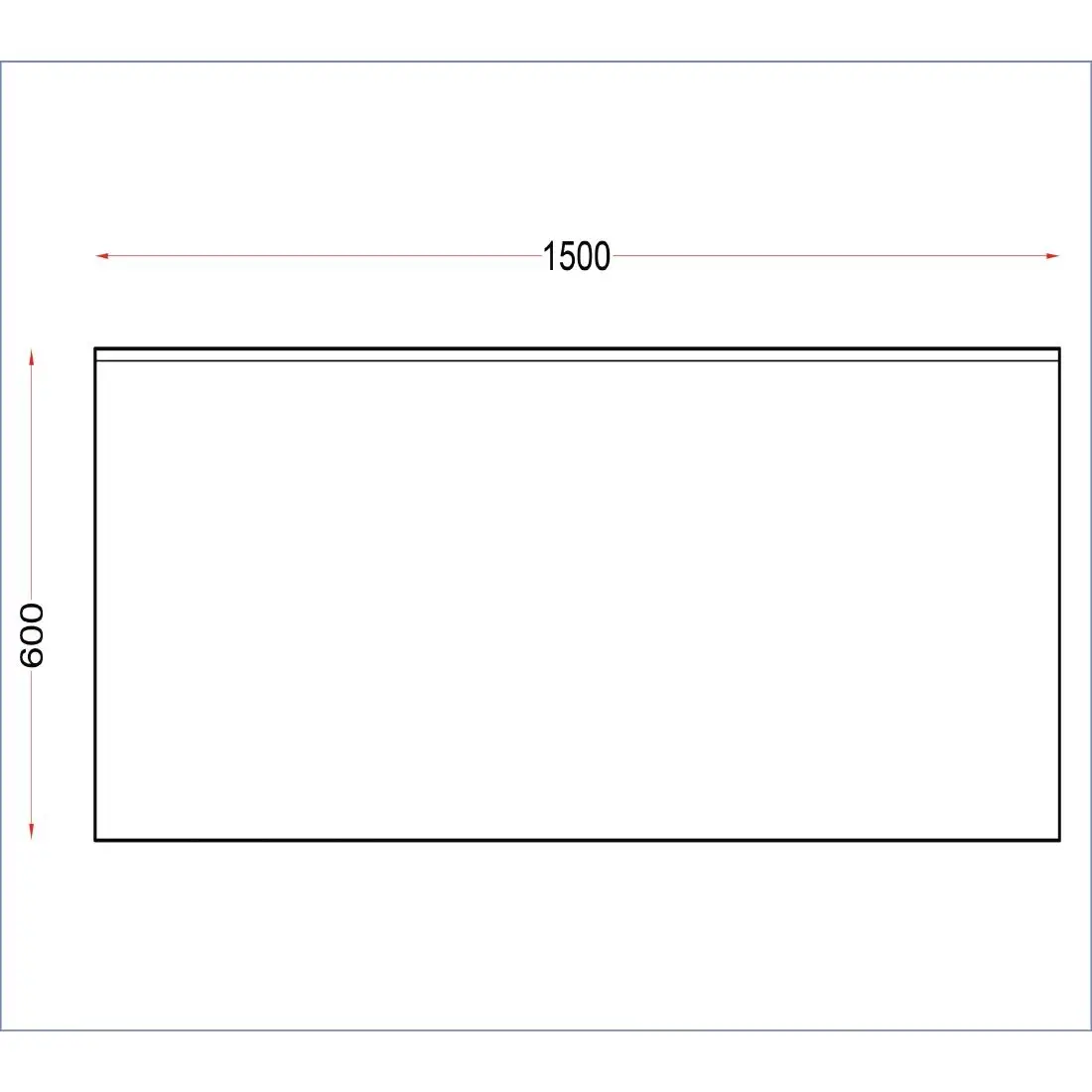 Vogue Stainless Steel Wall Table with Upstand 1500mm DR023 - Image 5