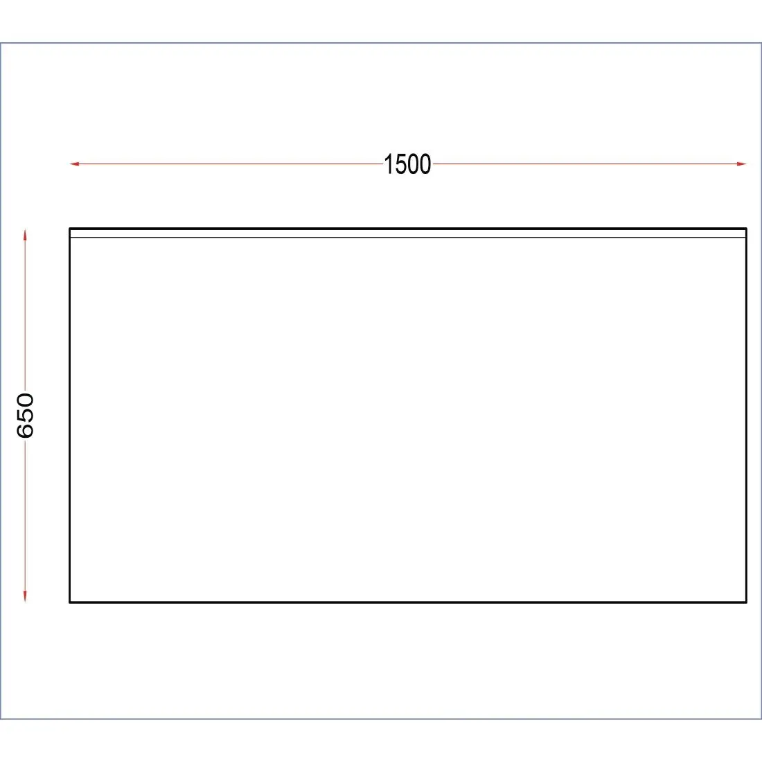 Vogue Stainless Steel Wall Table with Upstand 1500mm DR030 - Image 5