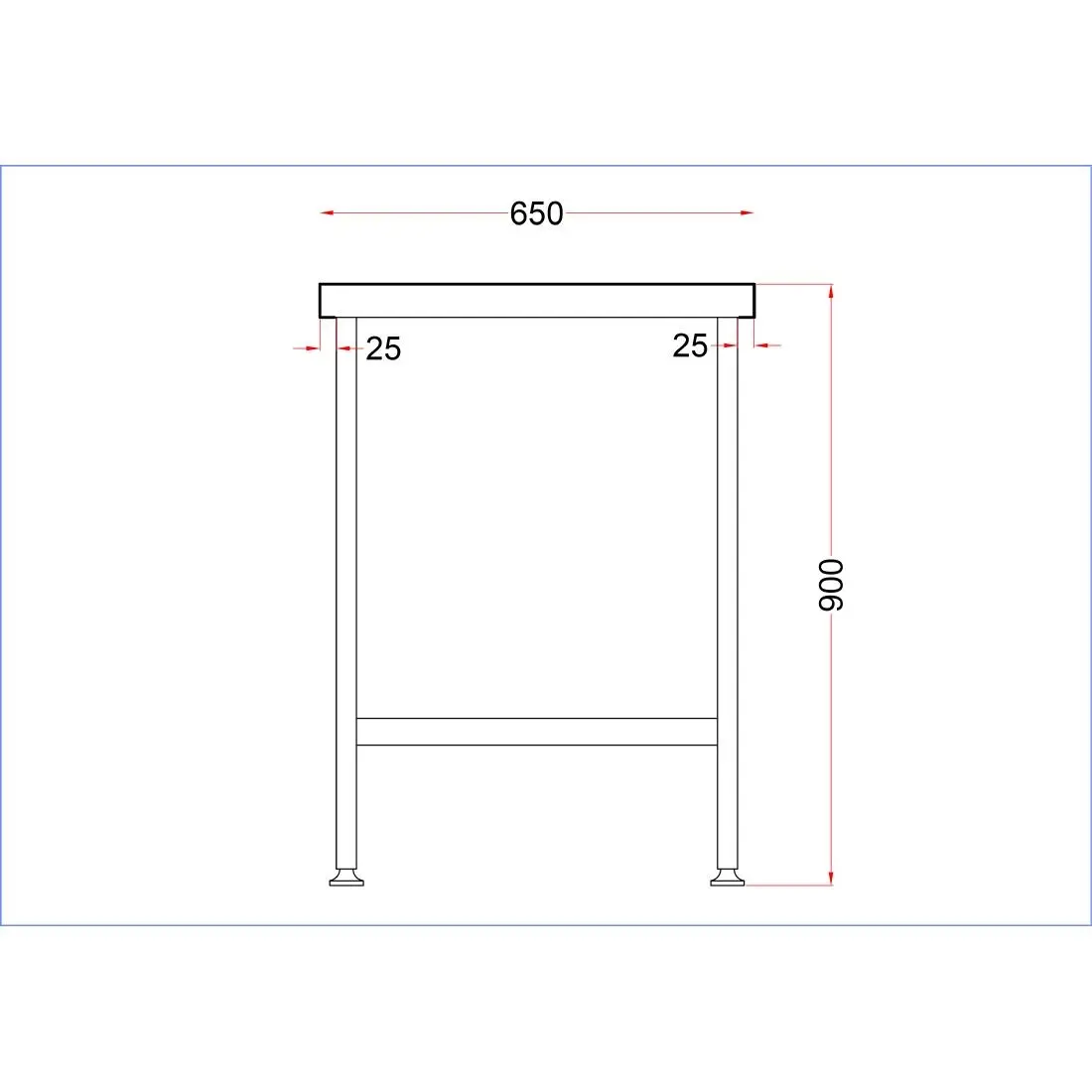 Vogue Stainless Steel Centre Table 1500mm DR051 - Image 6