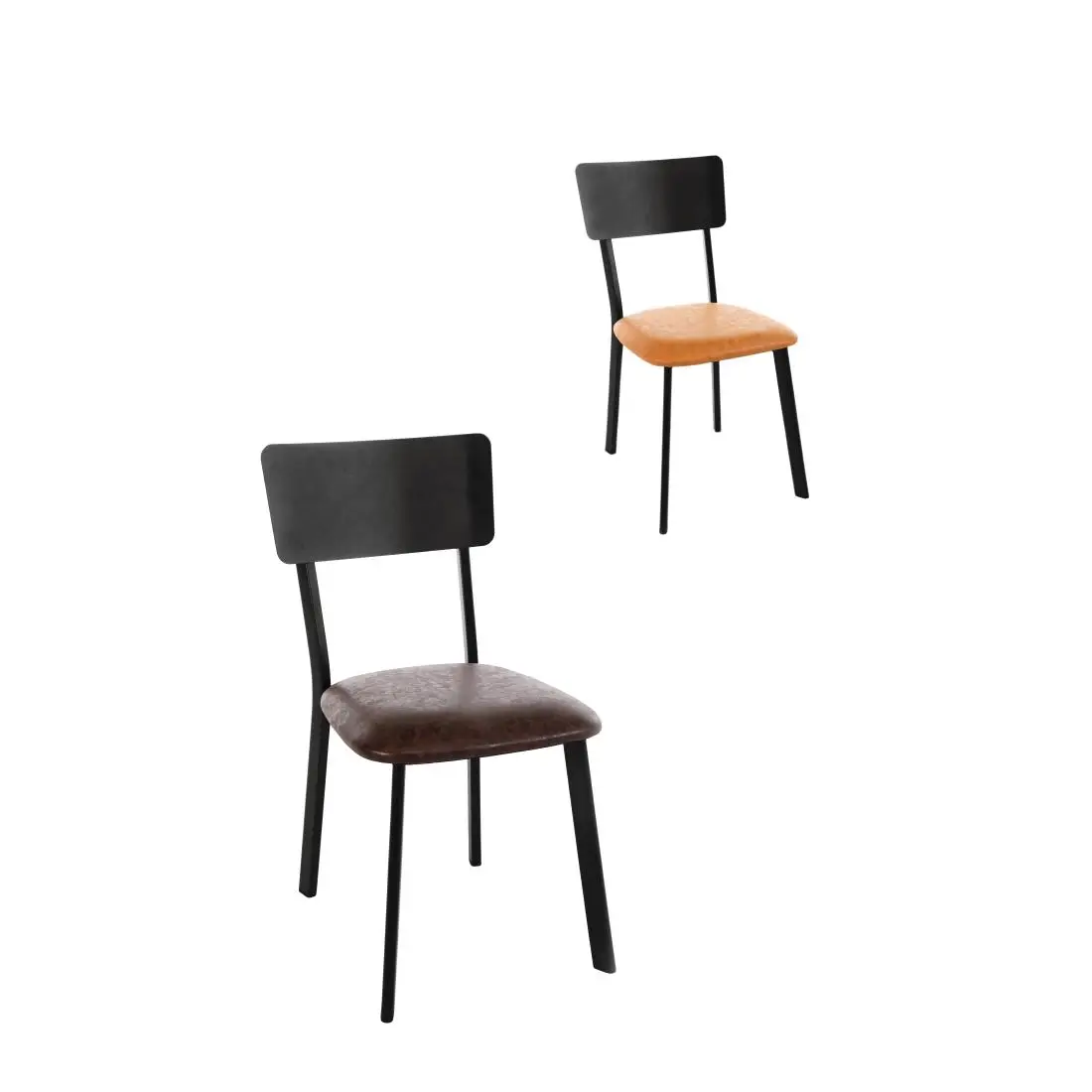 Bolero Metal & PU Side Chairs Vintage Camel (4 Pack) DR300 - Image 2