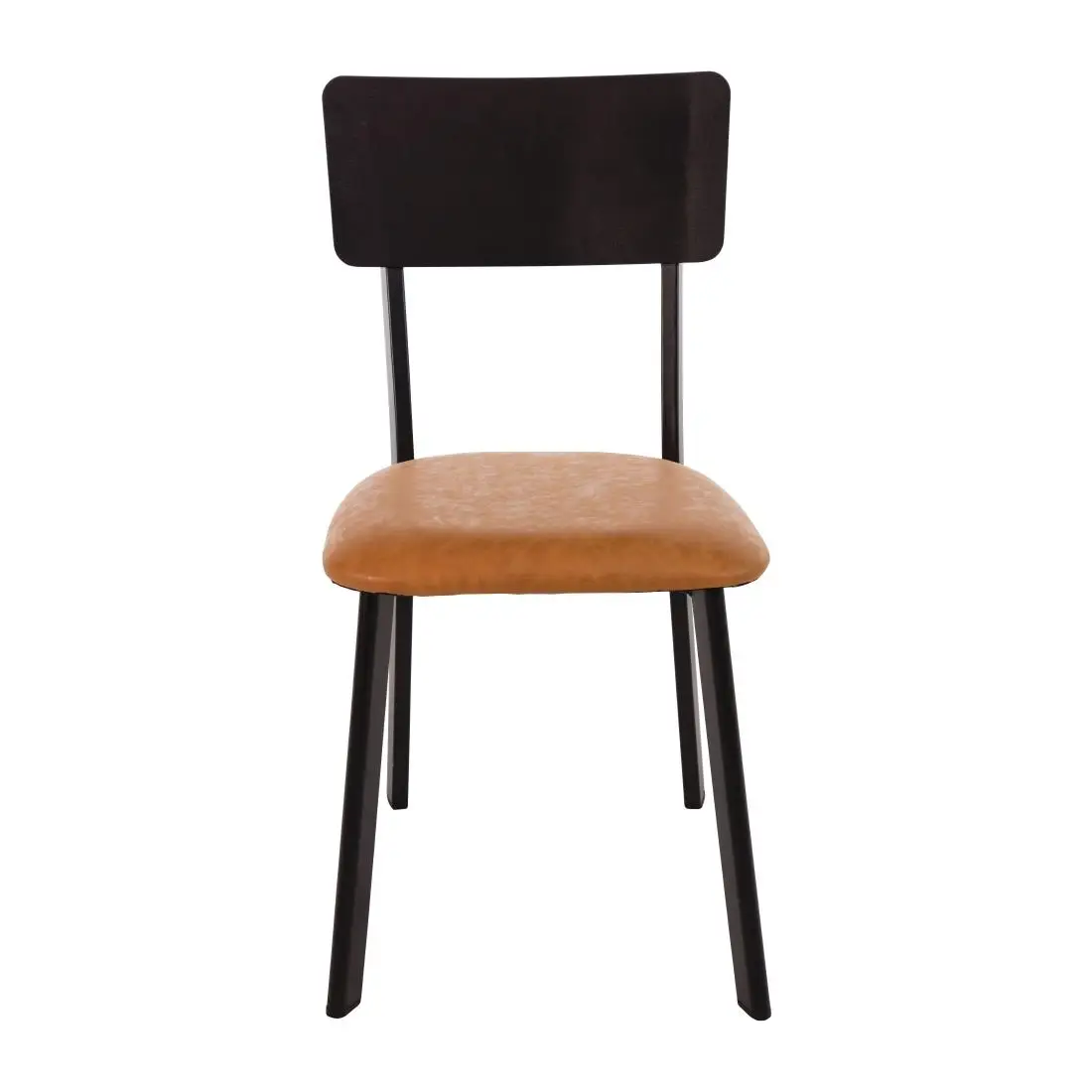 Bolero Metal & PU Side Chairs Vintage Camel (4 Pack) DR300