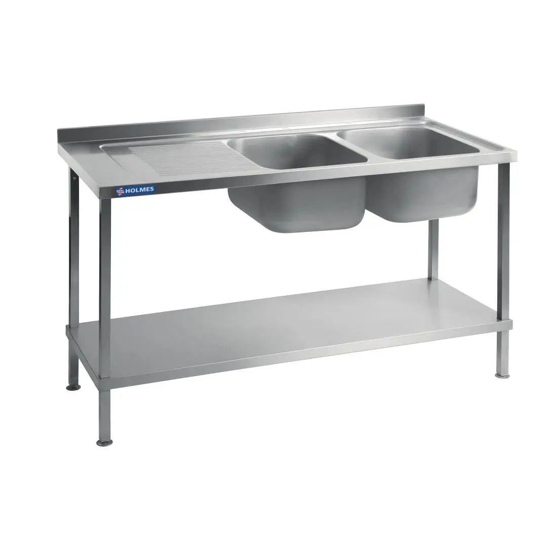 Vogue Fully Assembled Stainless Steel Sink Left Hand Drainer 1800mm DR393