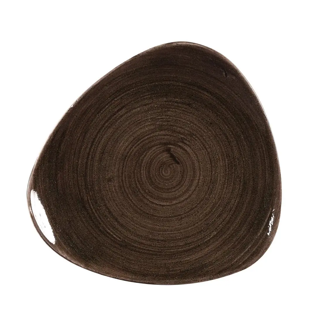 Churchill Stonecast Patina Triangular Plates Black 229mm (12 Pack) DR655