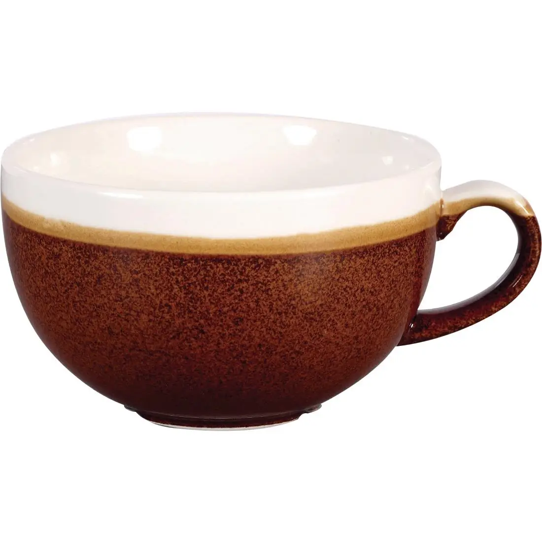 Churchill Monochrome Cappuccino Cups Cinnamon Brown 340ml (12 Pack) DR677
