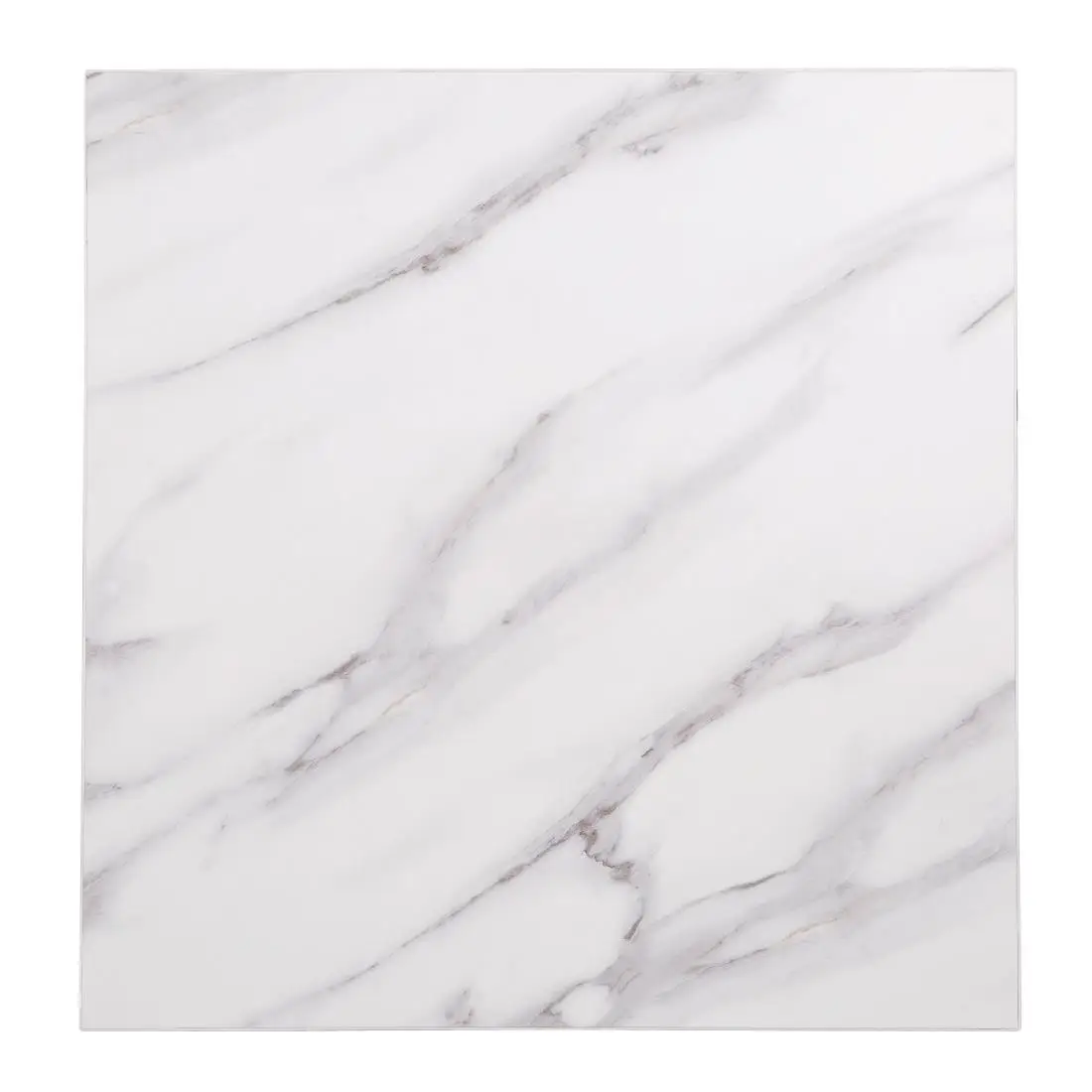 Bolero Pre-Drilled Square Table Top Marble Effect 600mm DT444