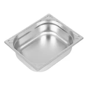 Vogue Heavy Duty Stainless Steel 1/2 Gastronorm Tray 100mm DW439