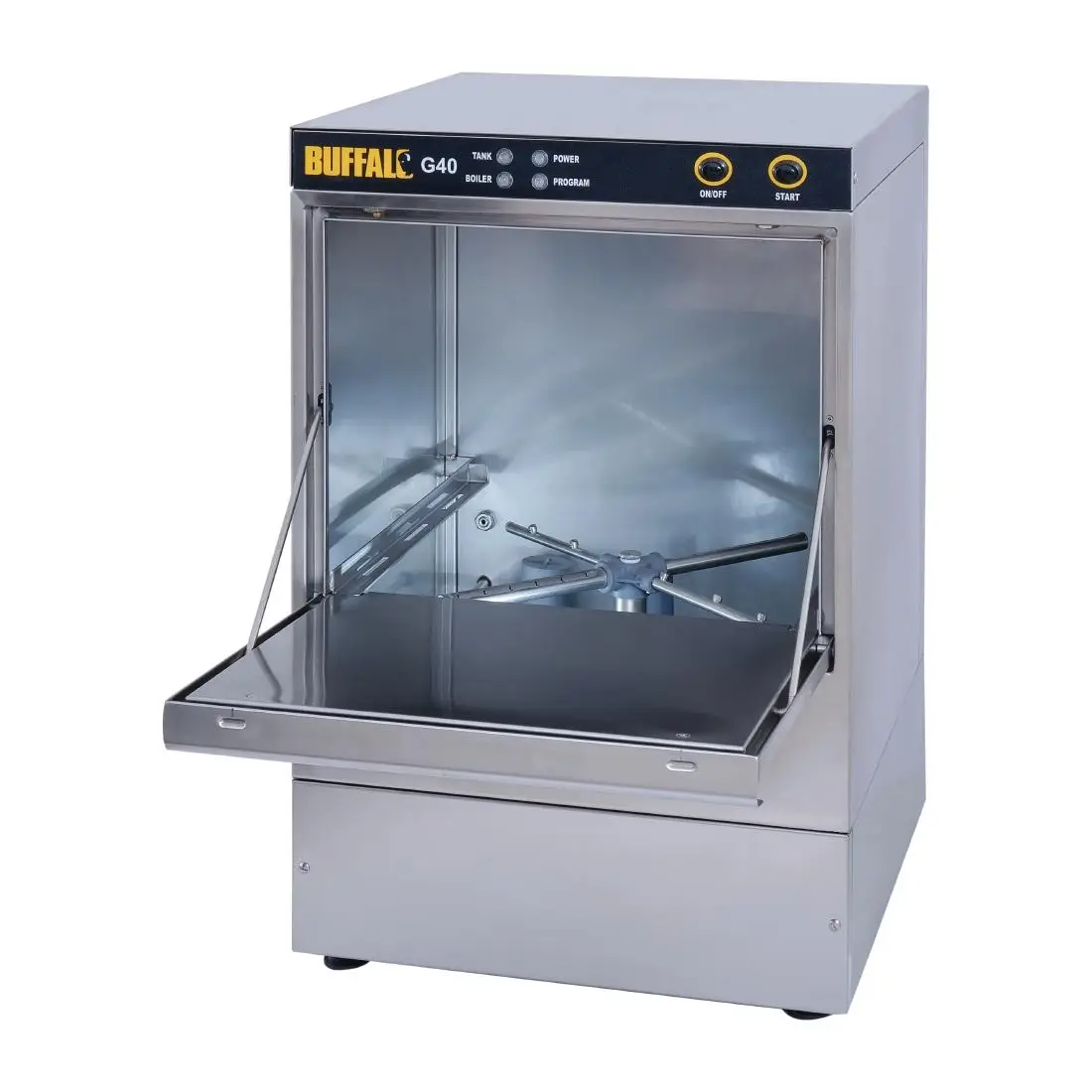 Buffalo Undercounter Glasswasher with Drain Pump 400x400mm Baskets DW467 - Image 5