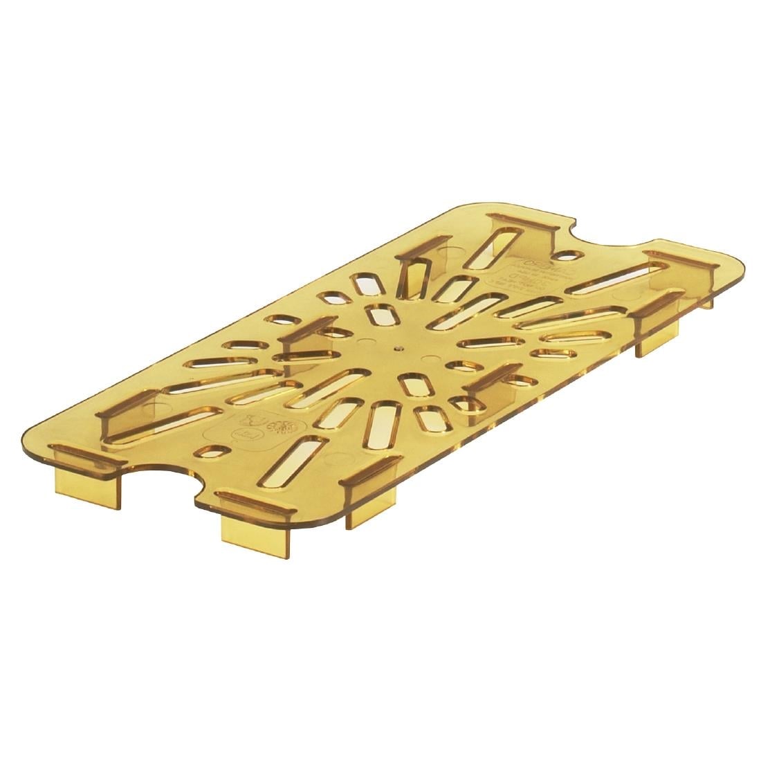 Cambro High Heat Polycarbonate 1/3 Gastronorm Drain Plate HR257