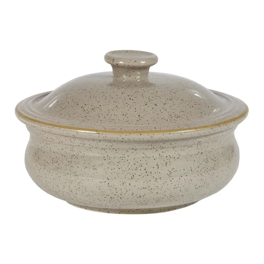 Churchill Stonecast Lidded Stew Pots Peppercorn Grey 430ml (6 Pack) DW606