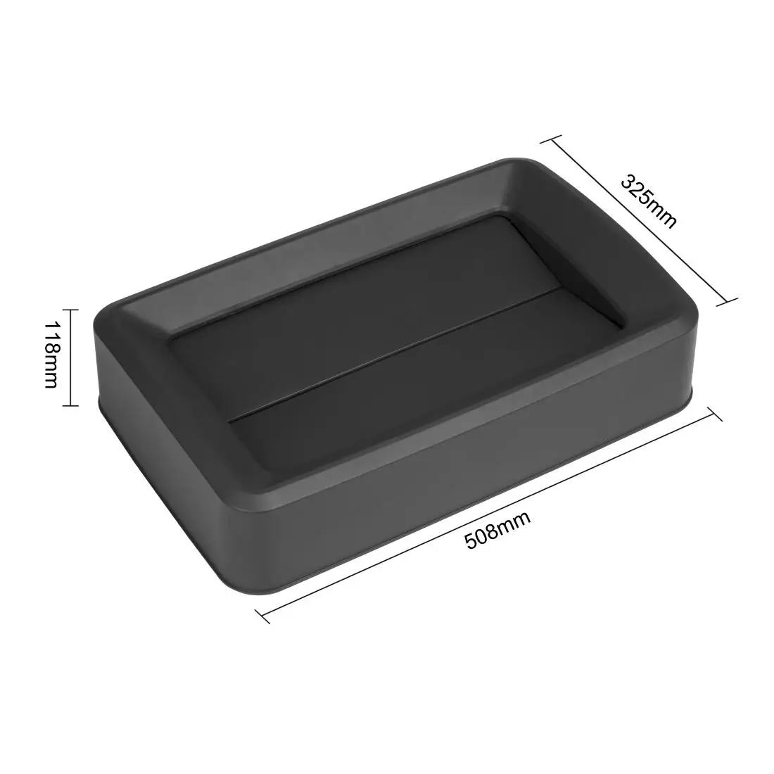 Jantex 60/80Ltr Slim Bin Lid Black DX179 - Image 5