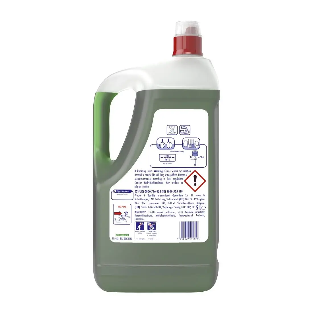 Fairy Professional Washing Up Liquid Original 5Ltr (2 Pack) DX555 - Image 2