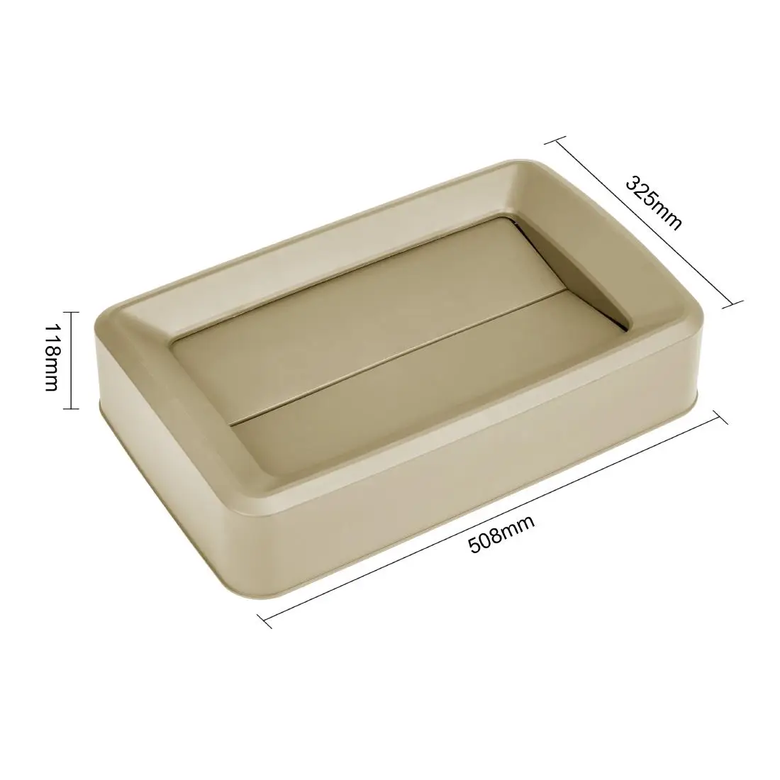 Jantex 60/80ltr Slim Bin Lid Beige DX967 - Image 5