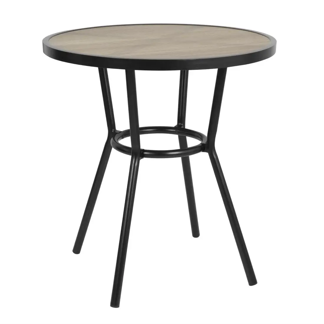 Bolero Marston Round Outdoor Table Black 700mm DX986