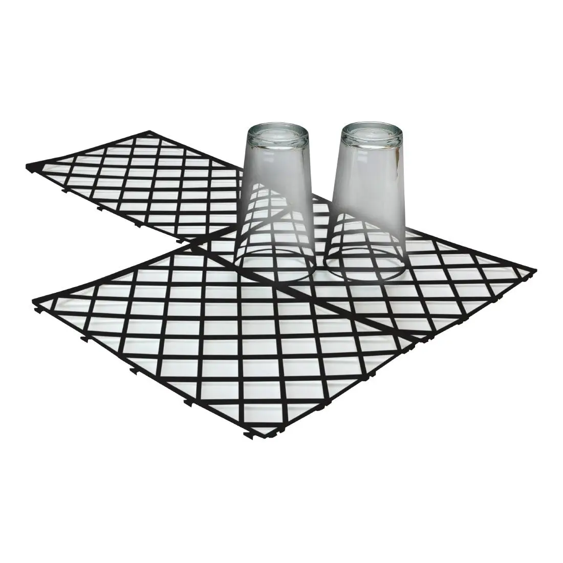 Beaumont Glass mats Black (10 Pack) DZ793