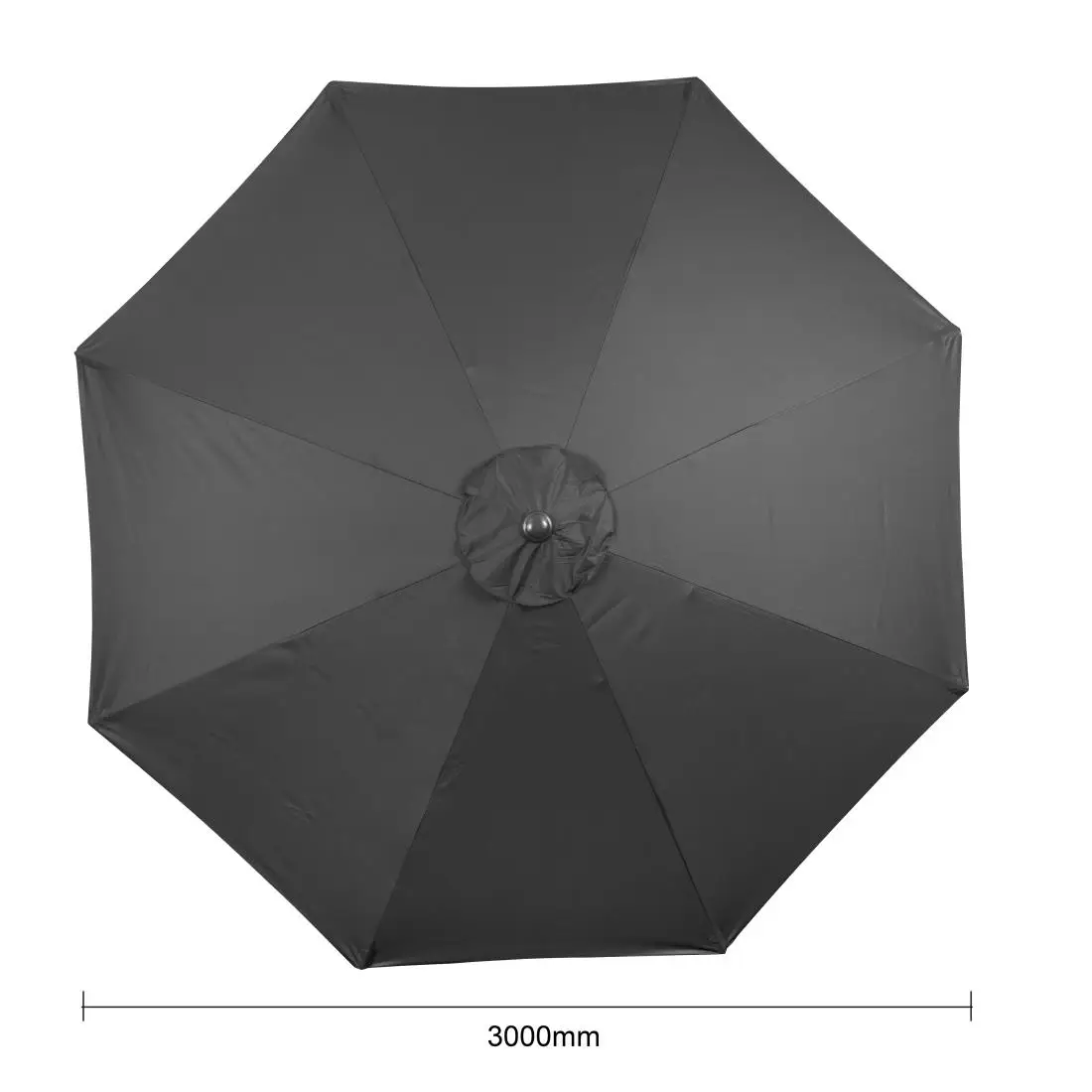 Bolero Seville Round Parasol 3m Diameter Black DZ870 - Image 6