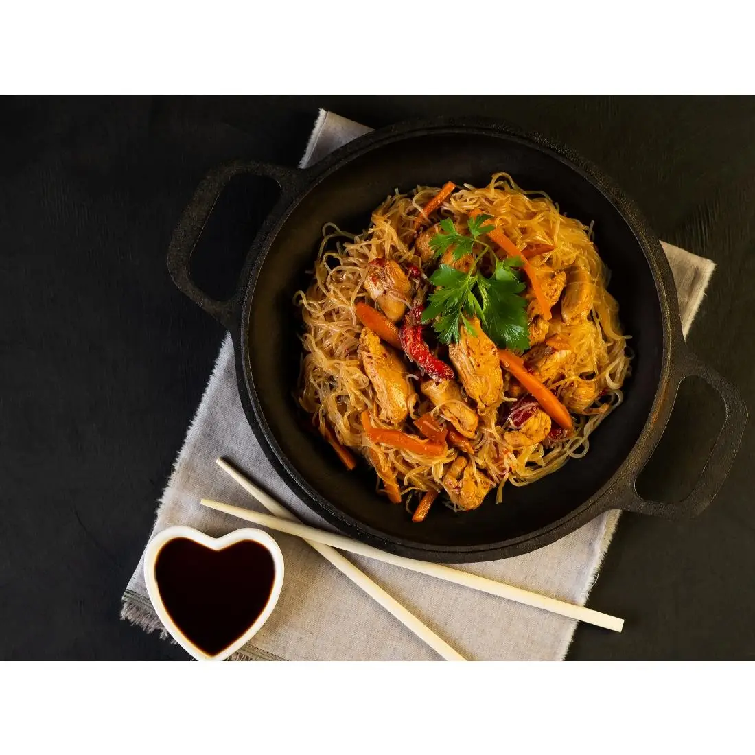 Dexam School of Wok Pre-Seasoned Cast Iron Flat Base Wok 300mm DZ889 - Image 4