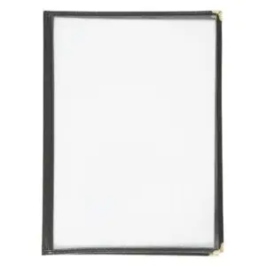Olympia Four Page American Style Menu Cover A4 Black E293