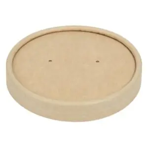 Colpac Recyclable Kraft Microwavable Soup Cup Lids 8oz and 12oz (500 Pack) FA367