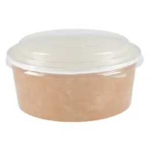 Colpac Recyclable Kraft Salad Pots With Lid Small 700ml (150 Pack) FA373