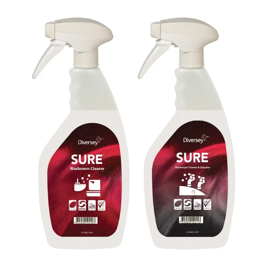 SURE Washroom Cleaner / Cleaner and Descaler Refill Bottles 750ml (6 Pack) FA400