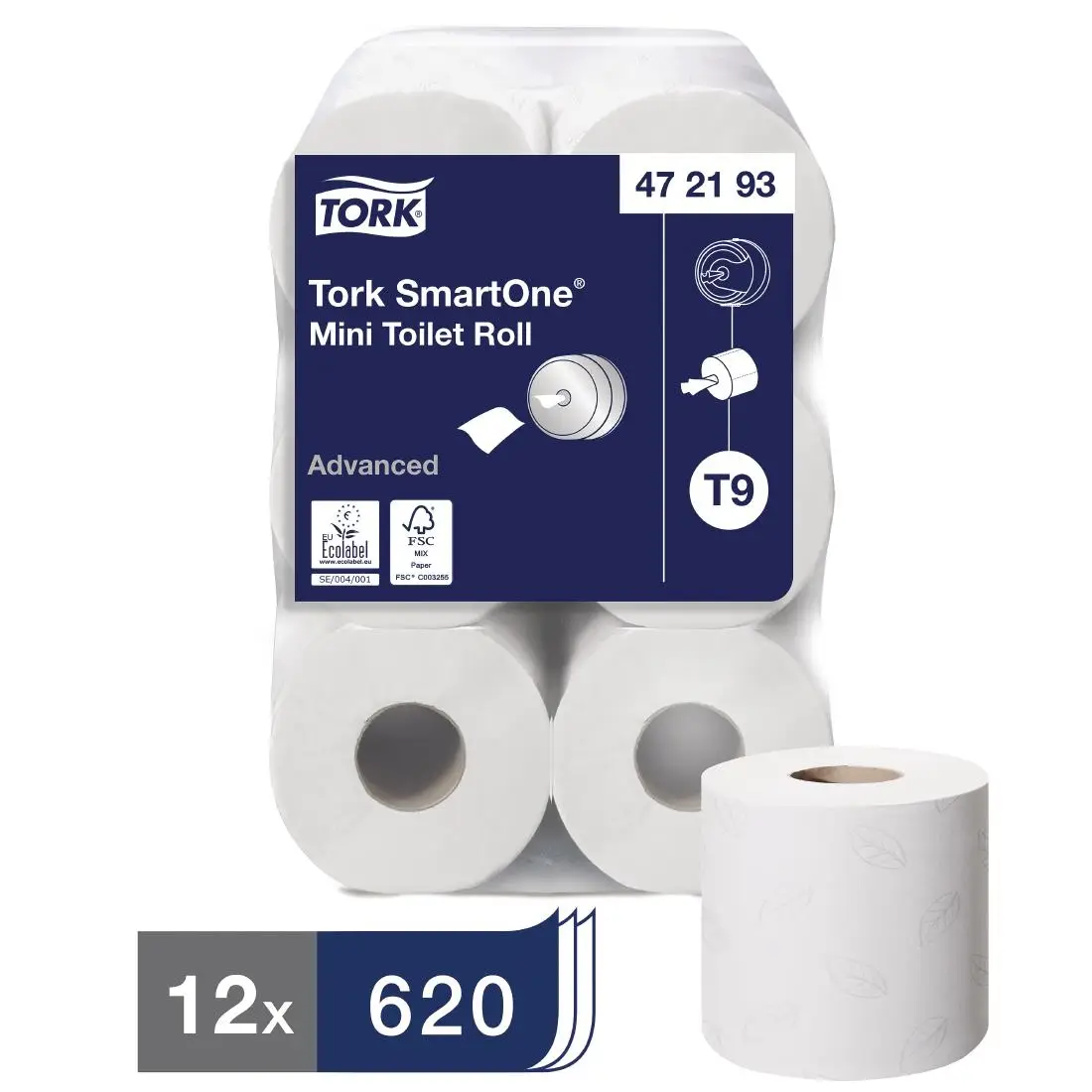 Tork SmartOne Mini Toilet Rolls White T9