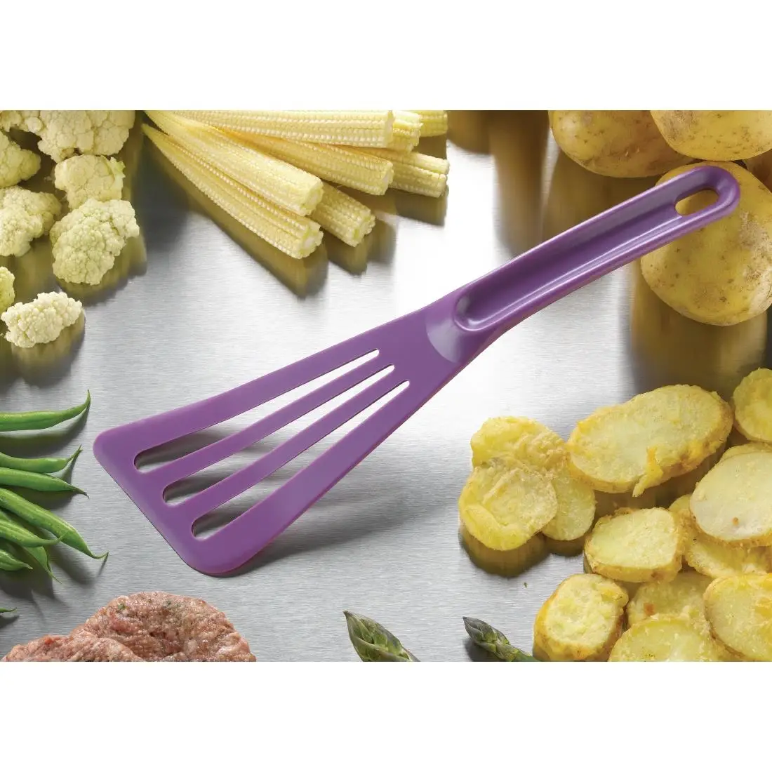 Matfer Bourgeat Pelton Exoglass Spatula 30cm Purple FA968 - Image 3