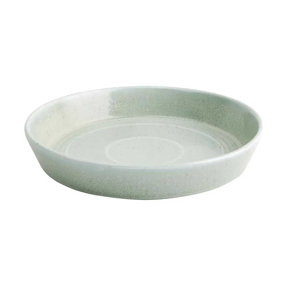 Olympia Cavolo Flat Round Bowls Spring Green 220mm (4 Pack) FB561