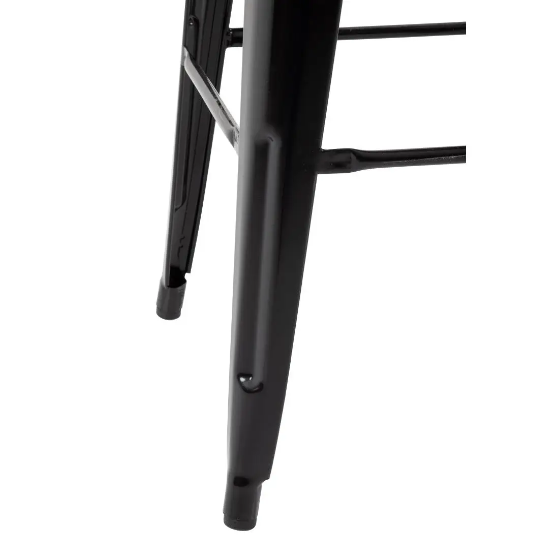 Bolero Bistro Backrest High Stools with Wooden Seat Pad Black (4 Pack) FB623 - Image 7