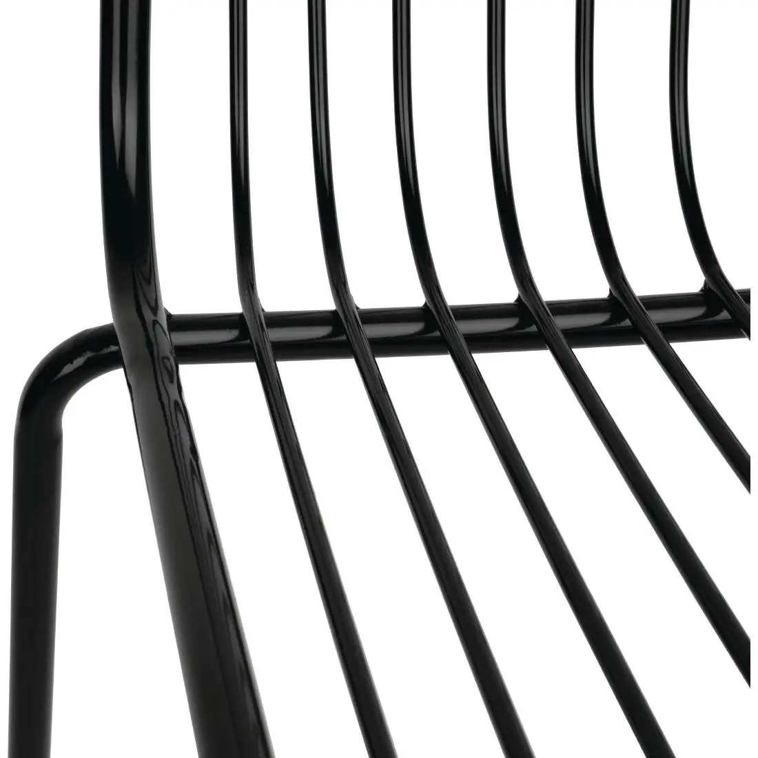 Bolero Steel Wire High Stools Black (4 Pack) FB875 - Image 4