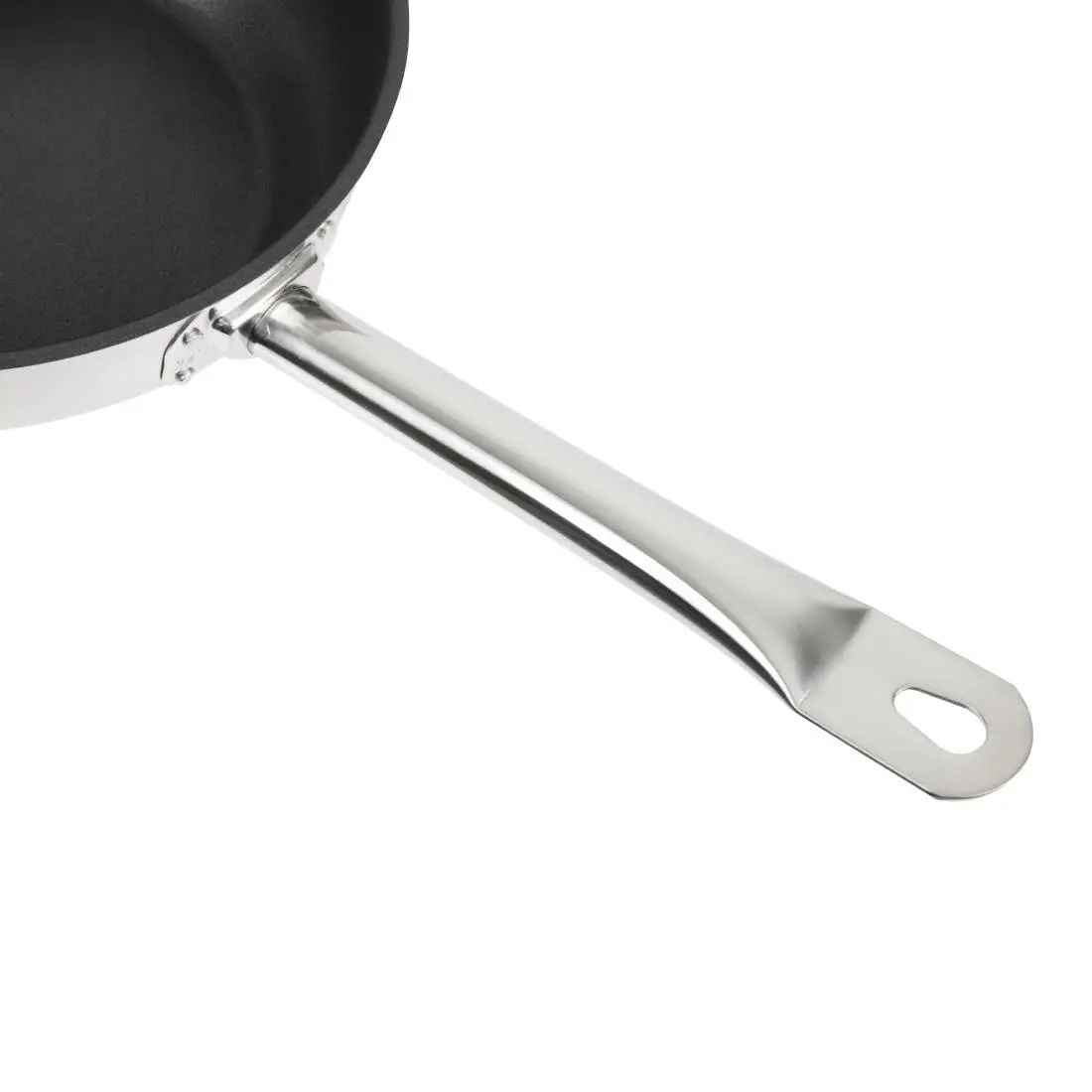 Vogue Stainless Steel Non-Stick Teflon Platinum Plus Sauté Pan 24cm FC099 - Image 4
