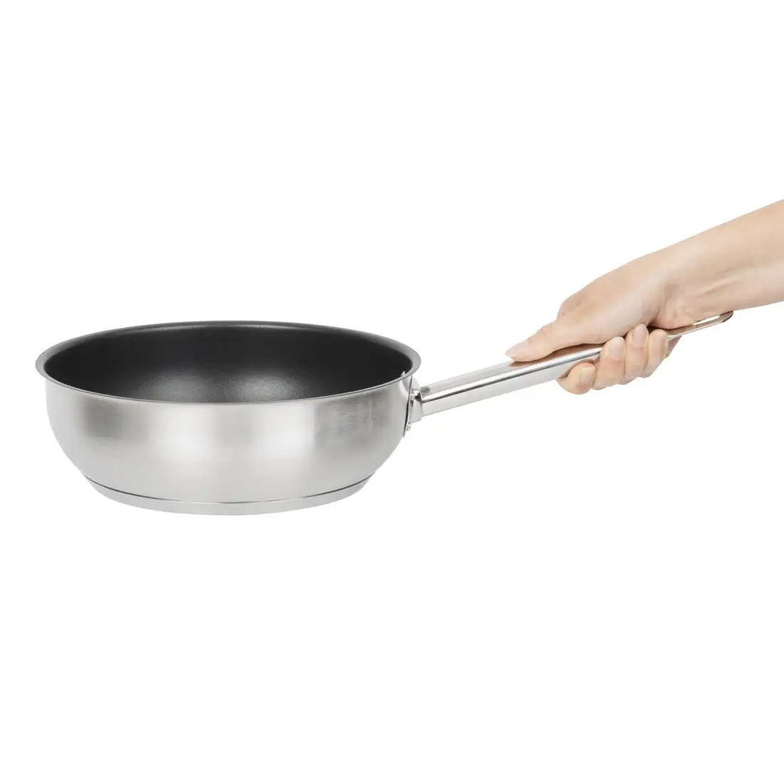 Vogue Stainless Steel Non-Stick Teflon Platinum Plus Sauté Pan 24cm FC099 - Image 7