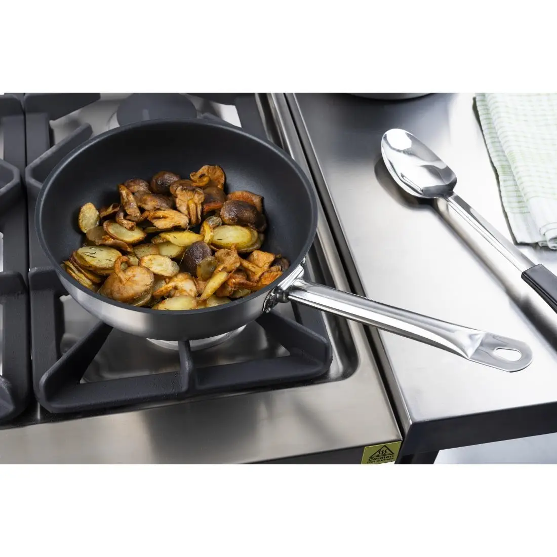 Vogue Stainless Steel Non-Stick Teflon Platinum Plus Sauté Pan 24cm FC099 - Image 8