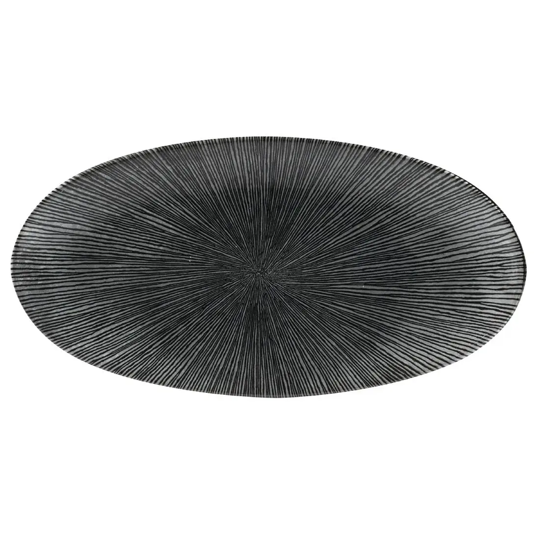Churchill Studio Prints Agano Oval Chefs Plates Black 347x 173mm (6 Pack) FC108