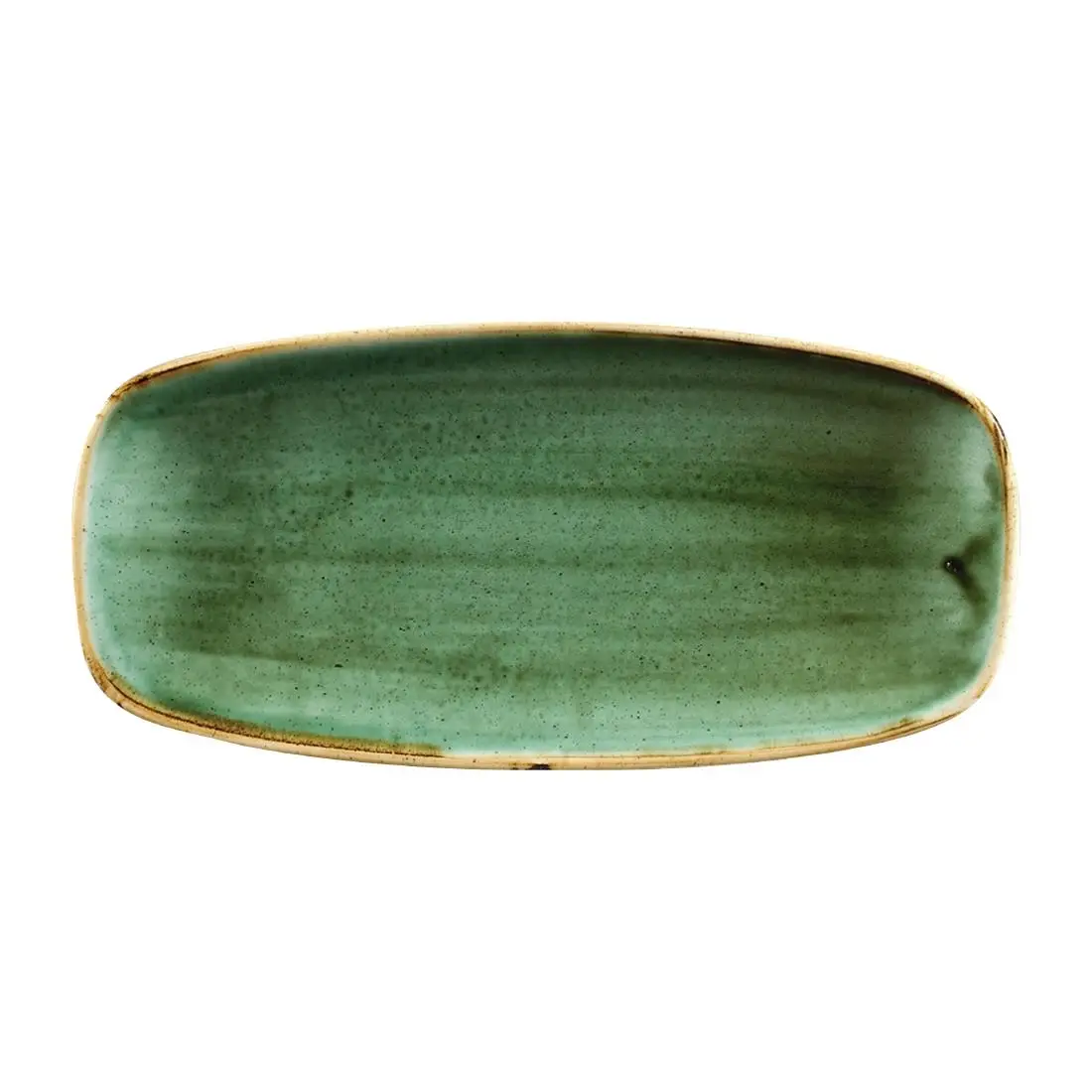 Churchill Stonecast No. 4 Oblong Chefs Plates Samphire Green 269 x 127mm (12 Pack) FC154