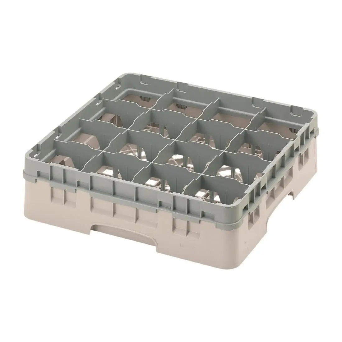 Cambro Camrack Beige 16 Compartments Max Glass Height 114mm FD063